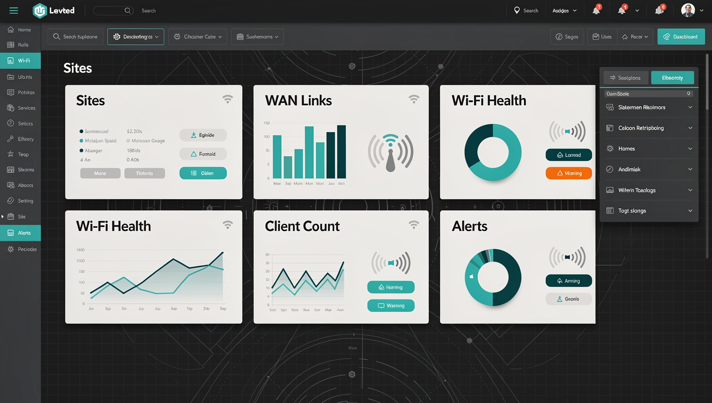 Datatech network and Wi-Fi monitoring dashboard