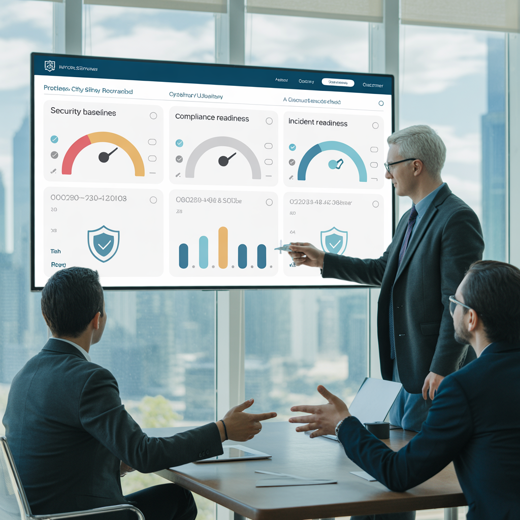 IT security compliance and KPI scorecard for professional services